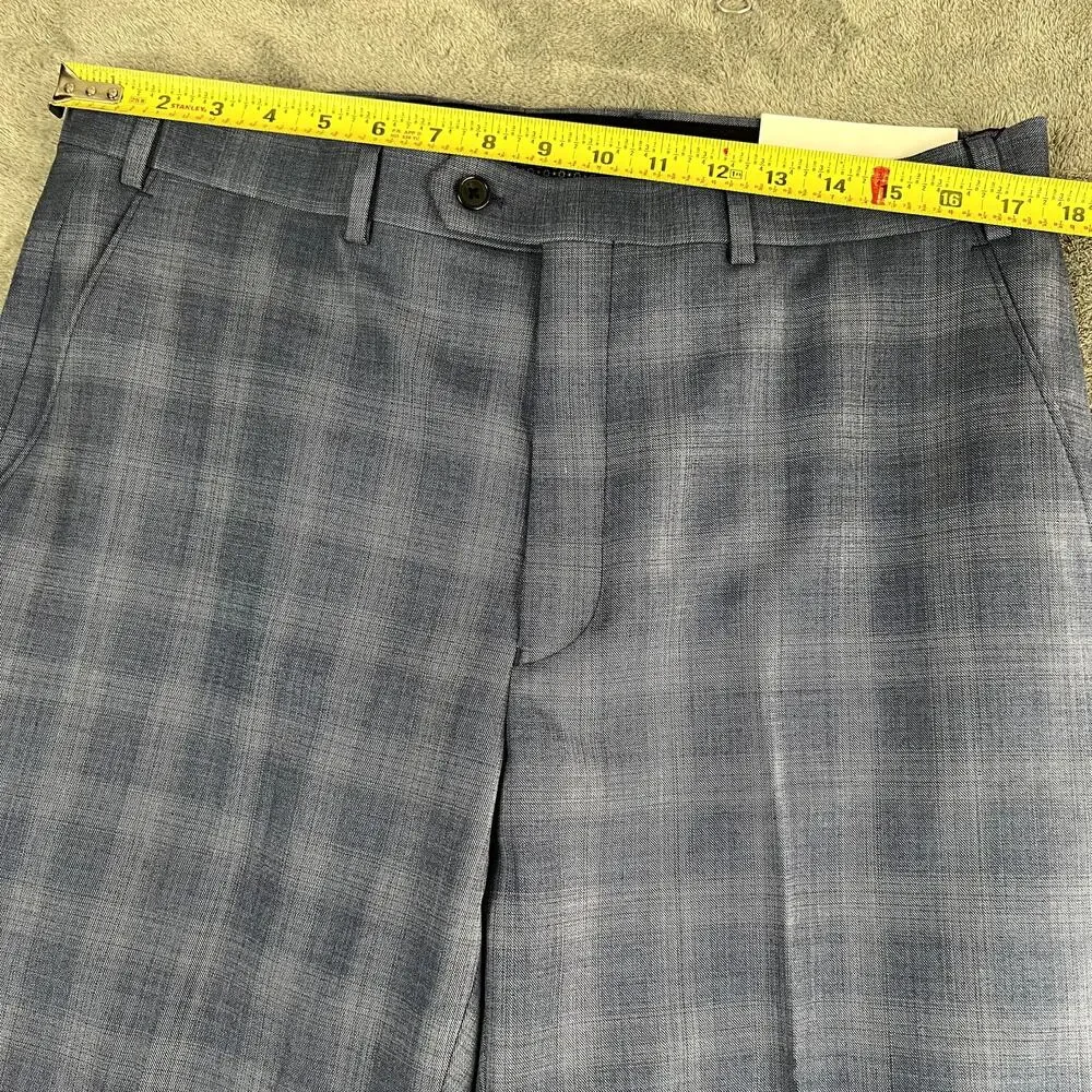 Ralph Lauren Black Label Edgewood Classic Plaid Suit Pants Mens 36 x 32 Blue NWT